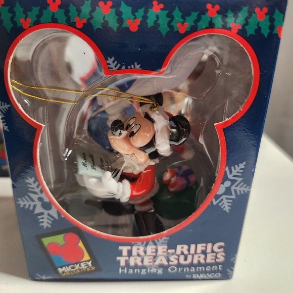 Mickey Unlimited Enesco Tree-rific Treasures Disney Christmas Ornament Lot - Picture 3 of 8